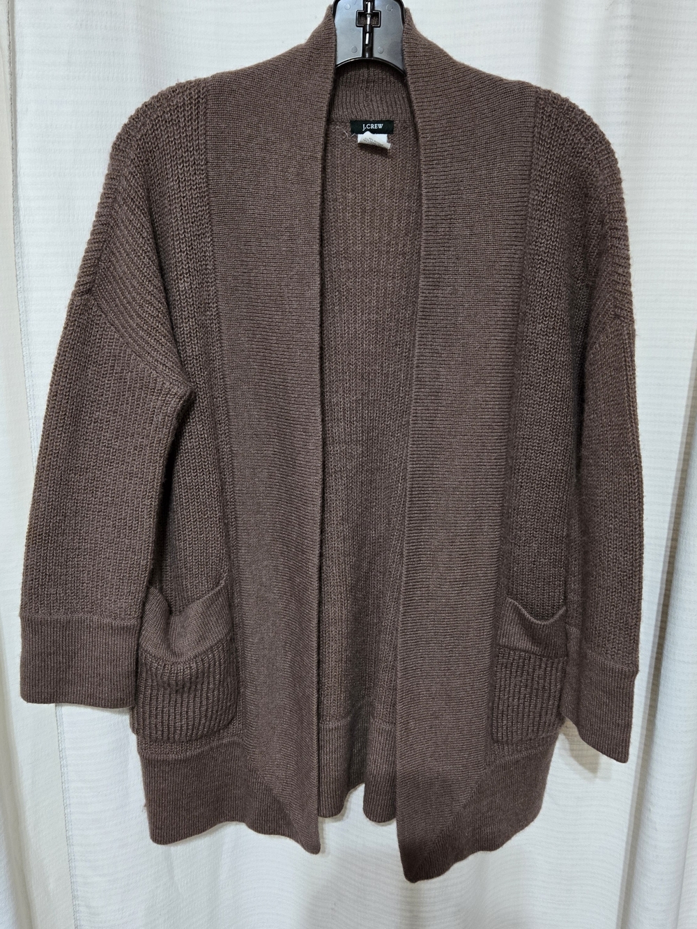 J.Crew Chunky Open Front Cardigan - Brown